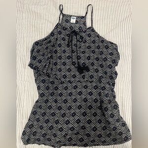 old navy women’s multi color geometric patterned halter neck tank top NWT